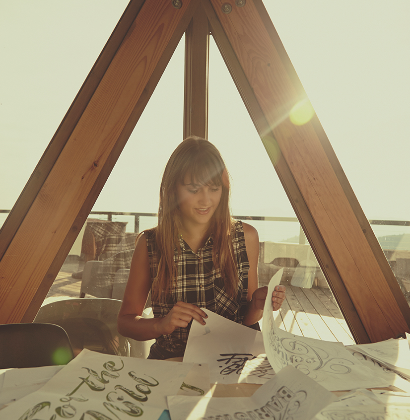 Gemma O'Brien at work designing Wild at Heart