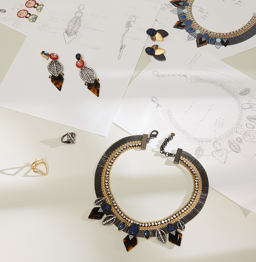 Jewellery designed in Melbourne with resin, acetate, custom-coloured glass and gold and silver plating 