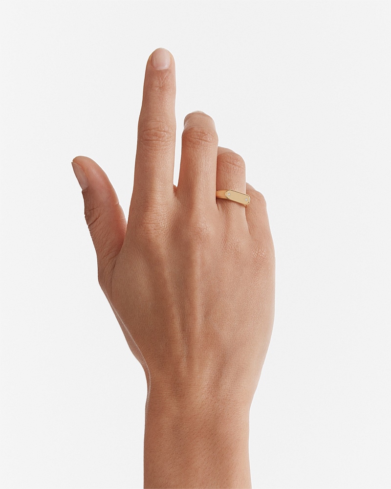 Oblique Signet Ring