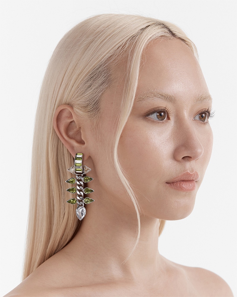 Pull Up To The Bumper Crystal Drop Earrings