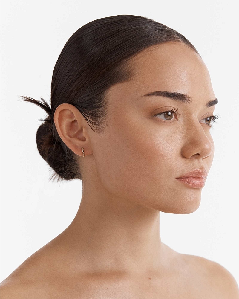 Vela Huggie Hoop Earrings