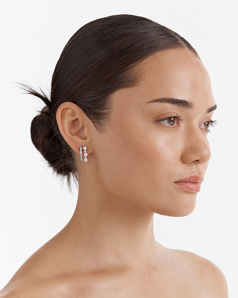 Pearlina Double Hoop Earrings