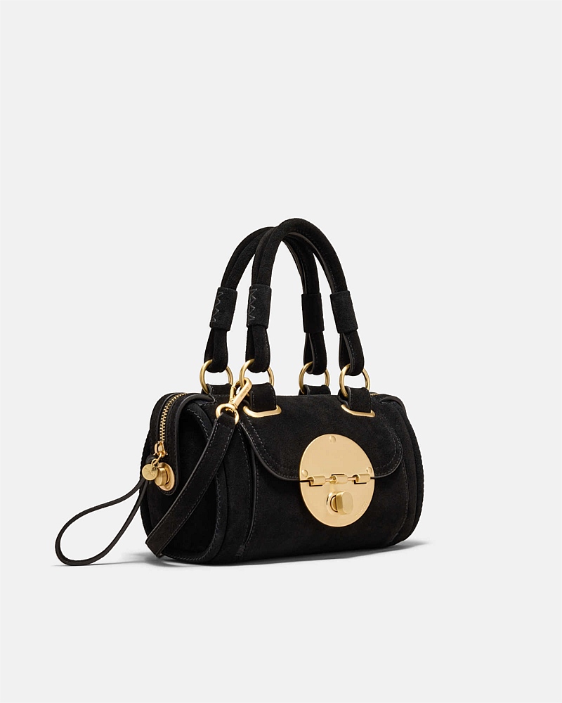 Turnlock Bowler Grab Crossbody Bag