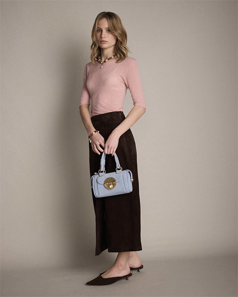 Turnlock Bowler Grab Crossbody Bag