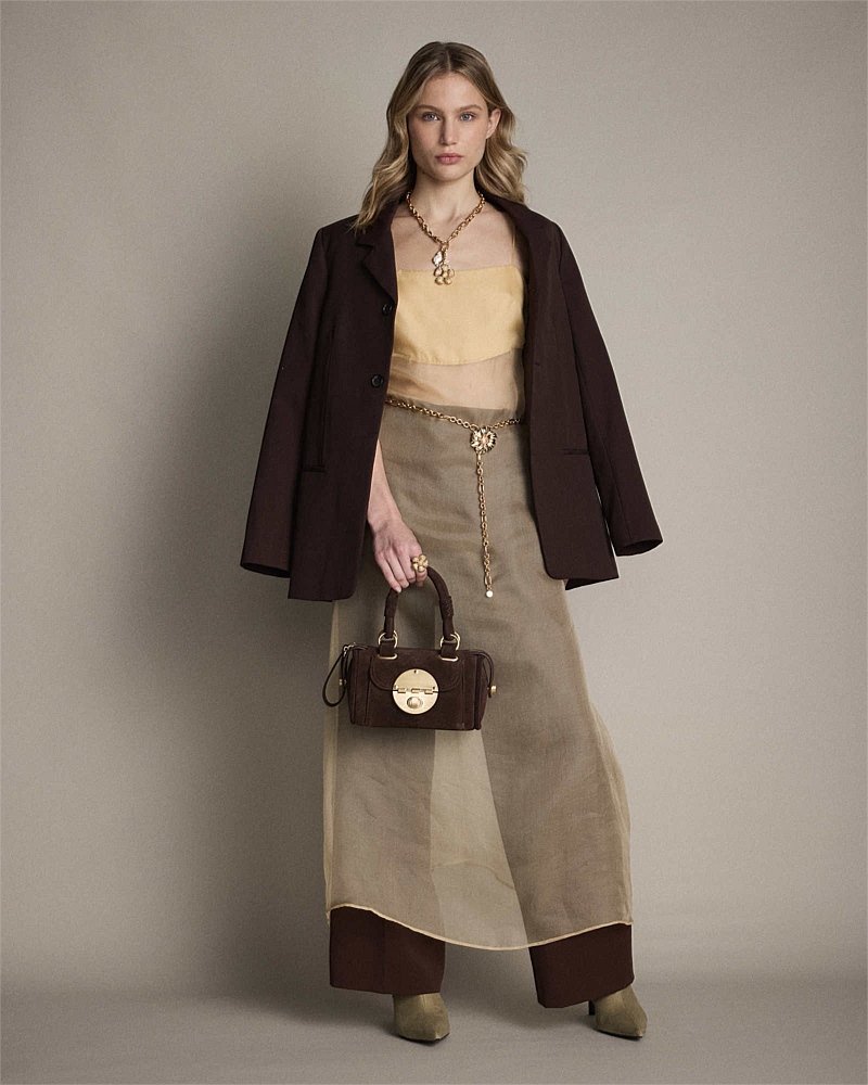 Turnlock Bowler Grab Crossbody Bag