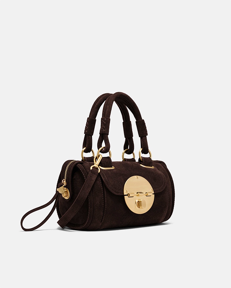 Turnlock Bowler Grab Crossbody Bag