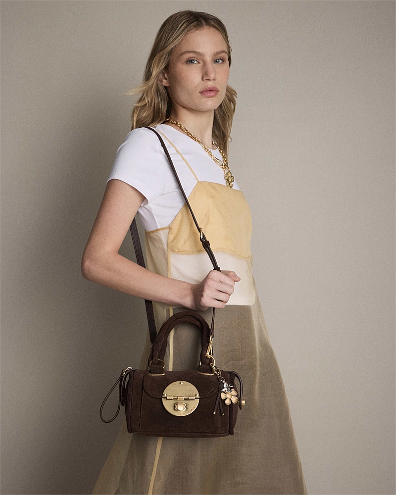 Turnlock Bowler Grab Crossbody Bag