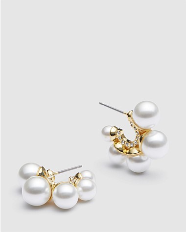 Juliet Pearl Hoop Earrings