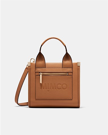 Patch Leather Mini Tote Bag