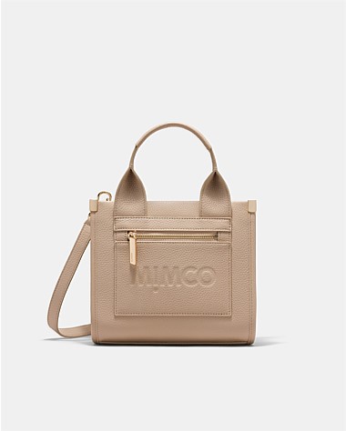 Patch Leather Mini Tote Bag