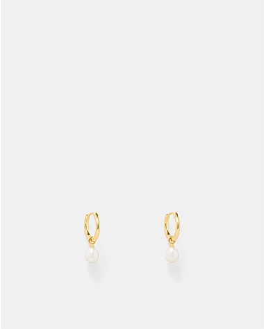 Purete Charm Hoop Earrings