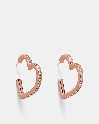 Passionate Heart Hoop Earrings