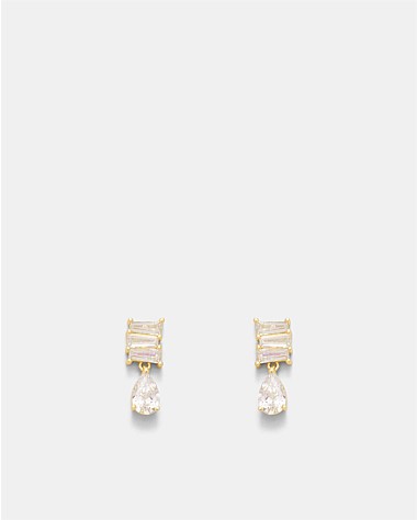 Enchantment Crystal Drop Stud Earrings