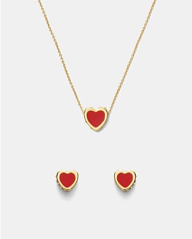 Lover Heart Earrings And Necklace Set