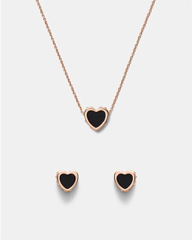 Lover Heart Earrings And Necklace Set