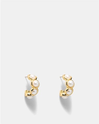 Jovie Pearl Hoop Earrings