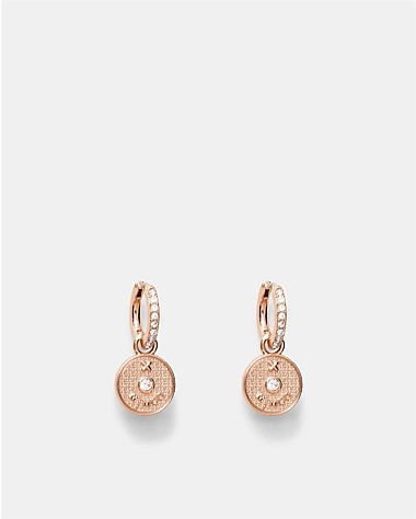 Amulet Charm Hoop Earrings