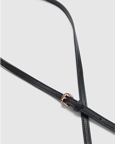 Black leather crossbody discount strap