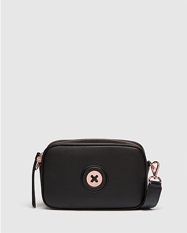 Black Rose Gold Mim Mazing Crossbody Bag Crossbody Bags Mimco