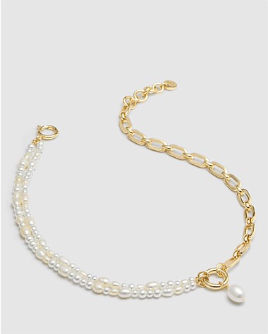 Pearl in deals gold chain