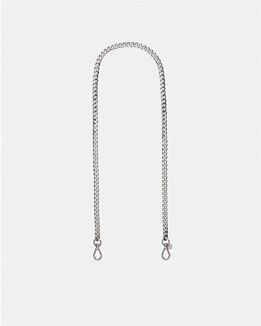 Silver chain hot sale bag strap