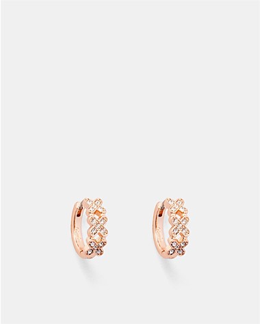 Ted Baker TBJ2767-24-02 SEENITA Rose Gold Tone Hoop Earrings - thbaker.co.uk