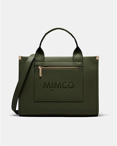 Winter Moss Patch Leather Tote Bag Bags Mimco