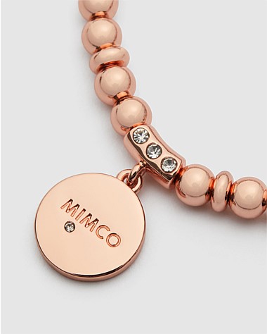 Mimco bracelet black on sale rose gold