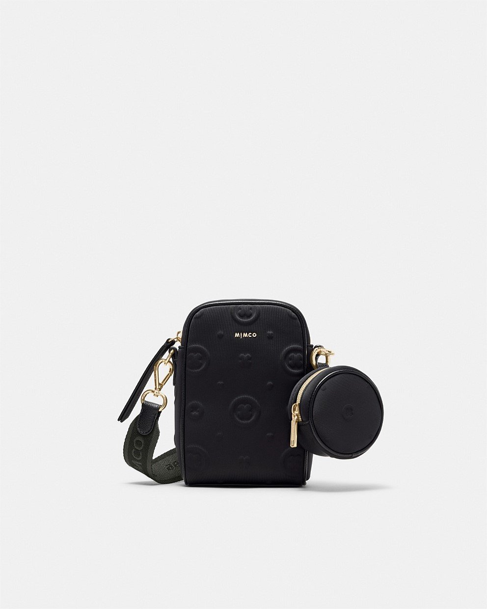 Black Light Gold Flashback Neoprene Phone Crossbody Bag Bags Mimco