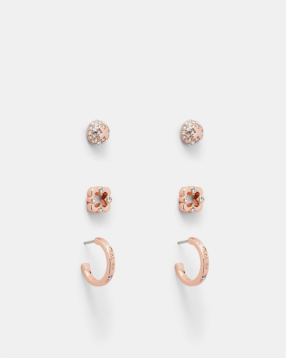 Mimco rose 2025 gold studs