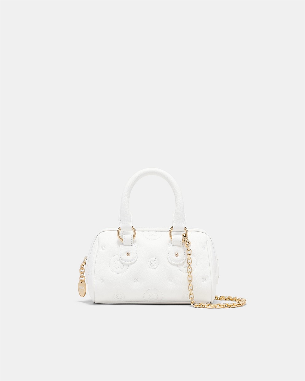 White bowler store bag