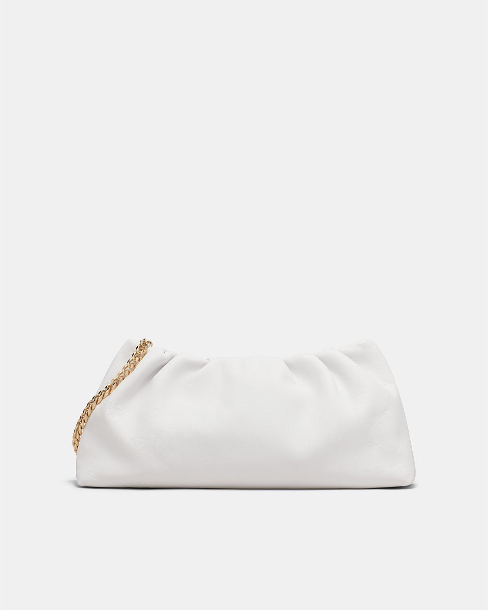 White clutch bag with on sale strap