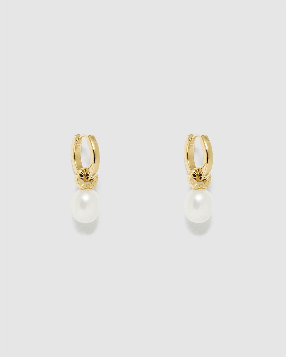 Gold Splice Charm Hoop Earrings Hoop Earrings Mimco