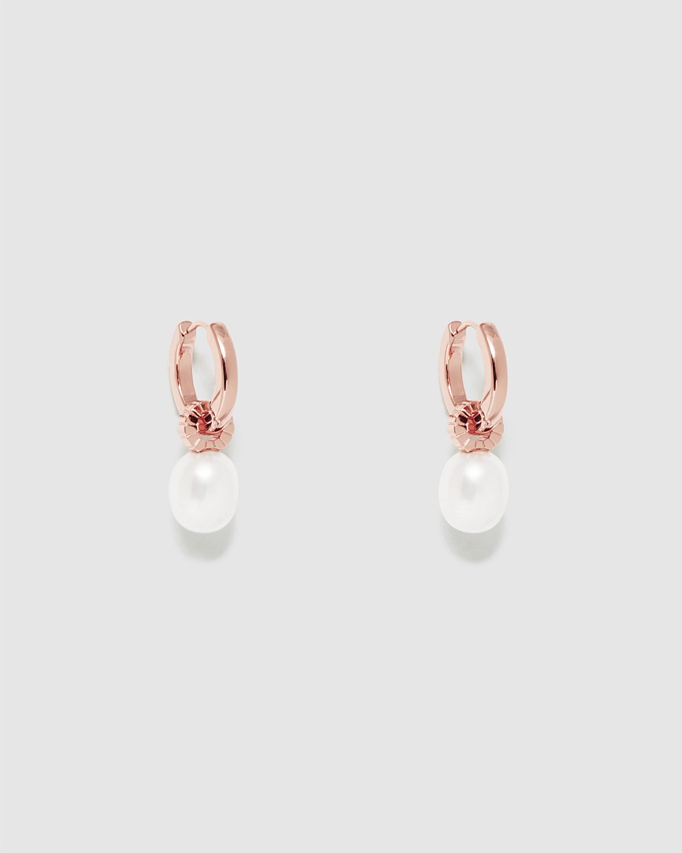 Rose gold hoop earrings 2024 with charm