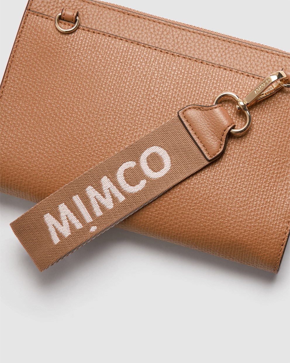 Caramel Webbing Wrist Bag Strap Wristlet Straps Mimco