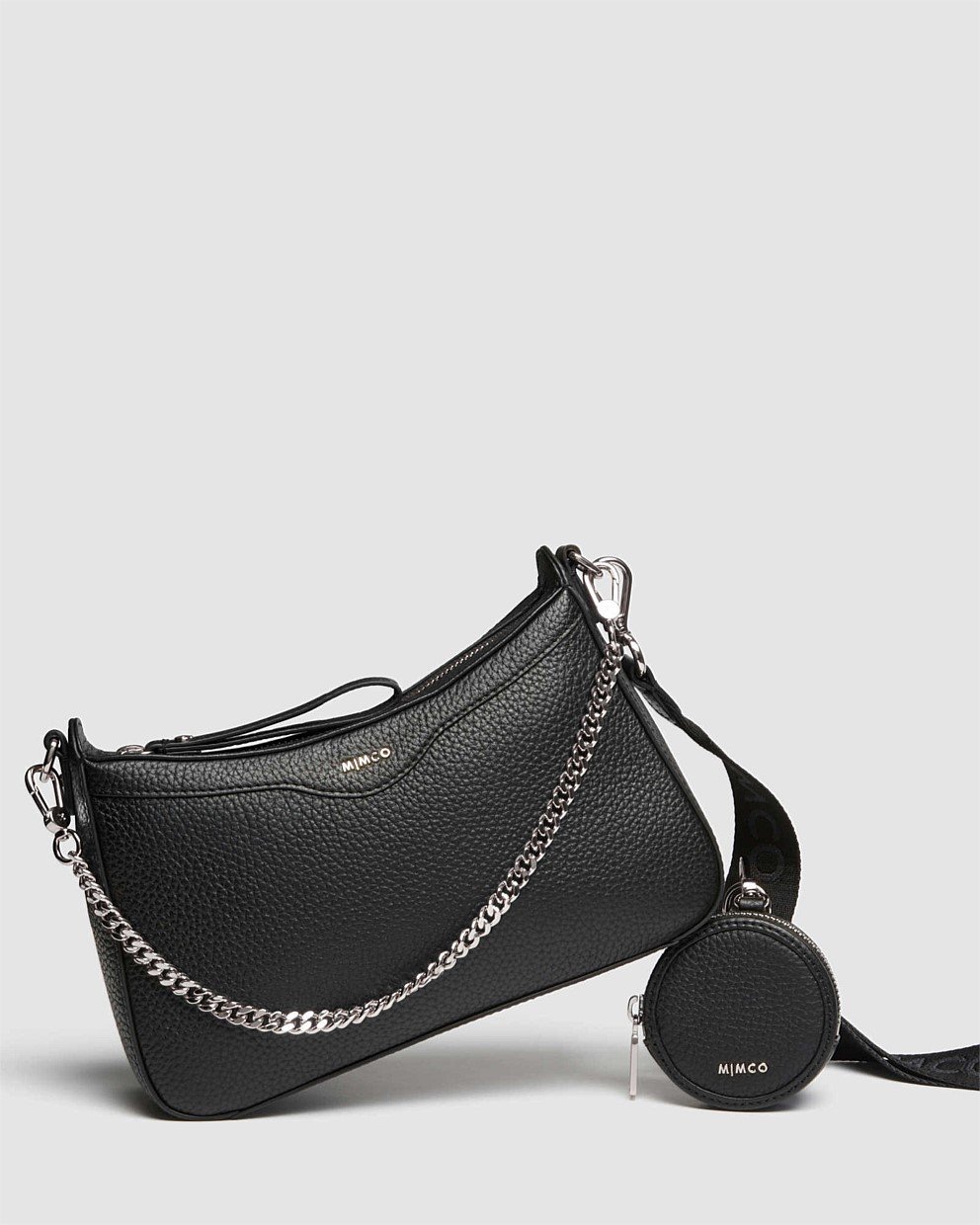 Black Silver Jett Crossbody Bag Crossbody Bags Mimco