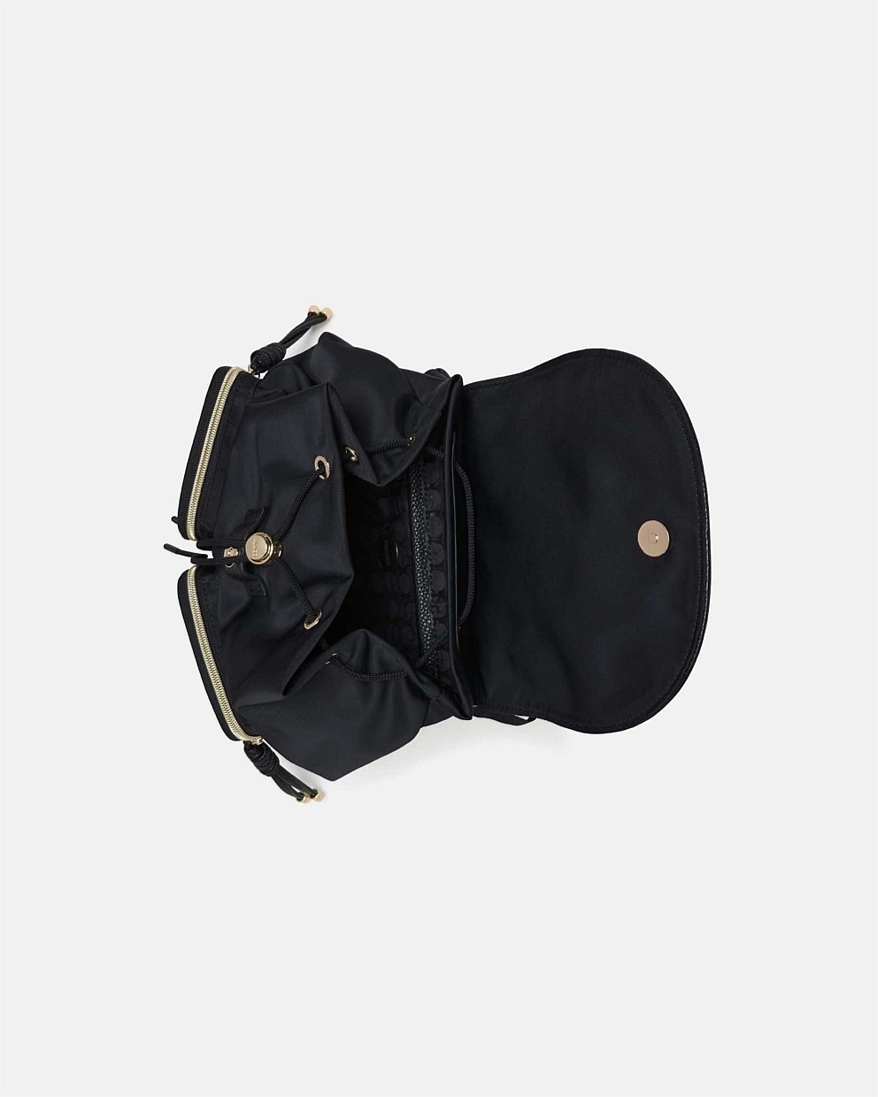 Mimco black online backpack