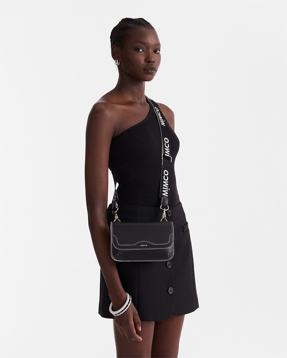 【MIMCO】Jett Flapover Crossbody Bag/クロスボディ/フラップ Black Light Gold Jett Flapover Crossbody Bag - Crossbody