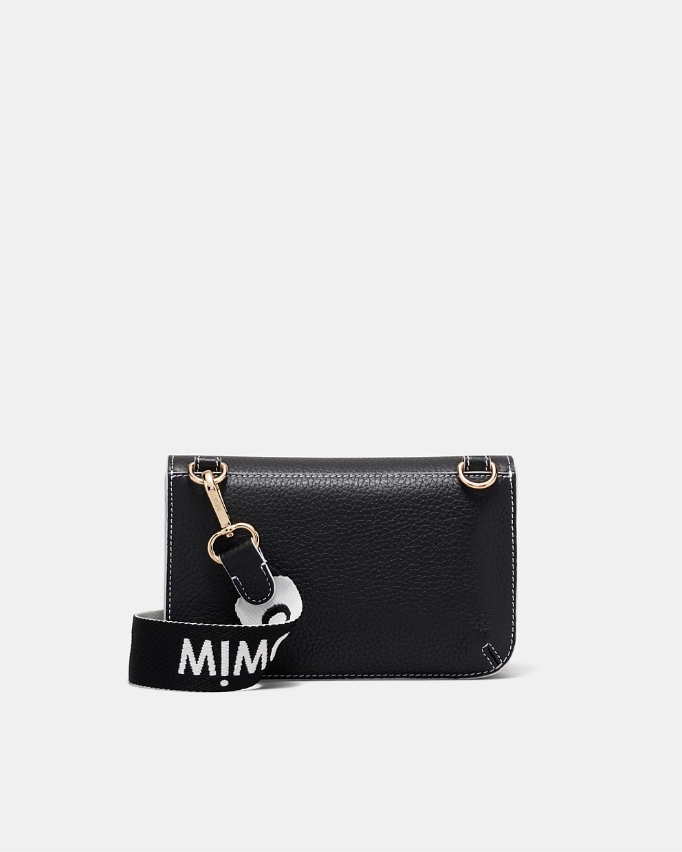 Black Light Gold Jett Flapover Crossbody Bag - Crossbody