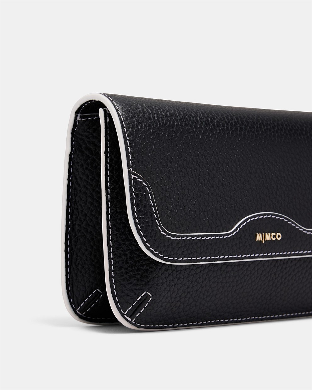 【MIMCO】Jett Flapover Crossbody Bag/クロスボディ/フラップ Mimco Jett Flapover Crossbody Bag in White/Black | MYER