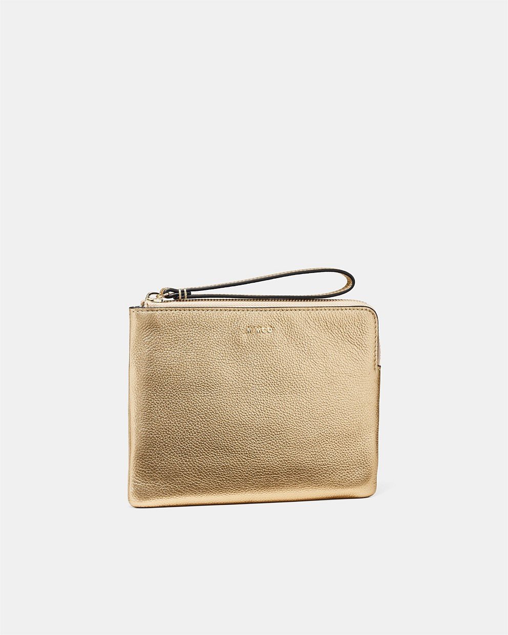 Mimco cheap gold clutch