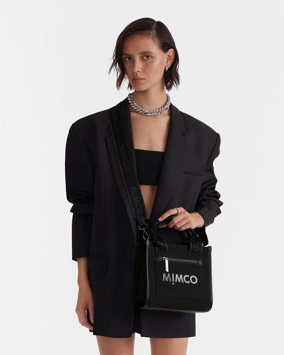 【MIMCO】Patch Mini Tote Bag/ミニトート/キャンバス&合皮/ロゴ Mimco Patch Mini Tote Bag in Multi | MYER