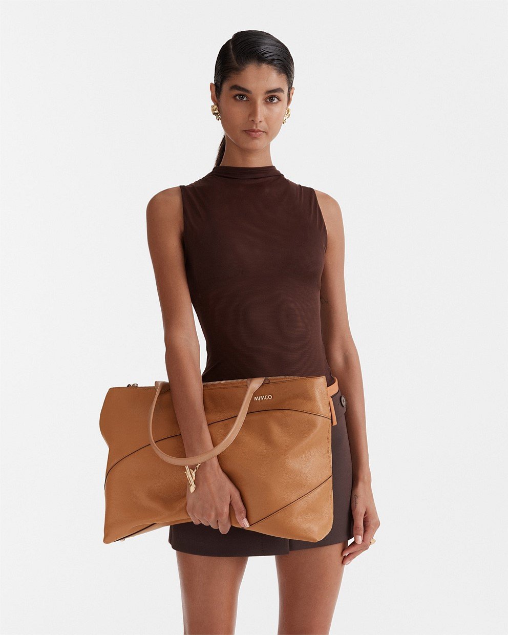 Mimco tan online bag