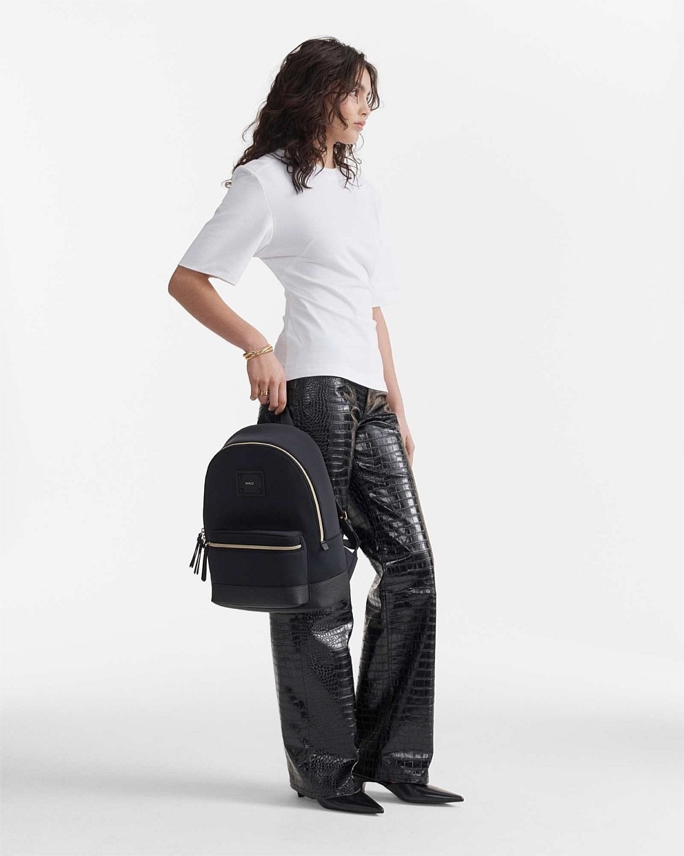 Black Light Gold Brunswick Backpack Bags Mimco
