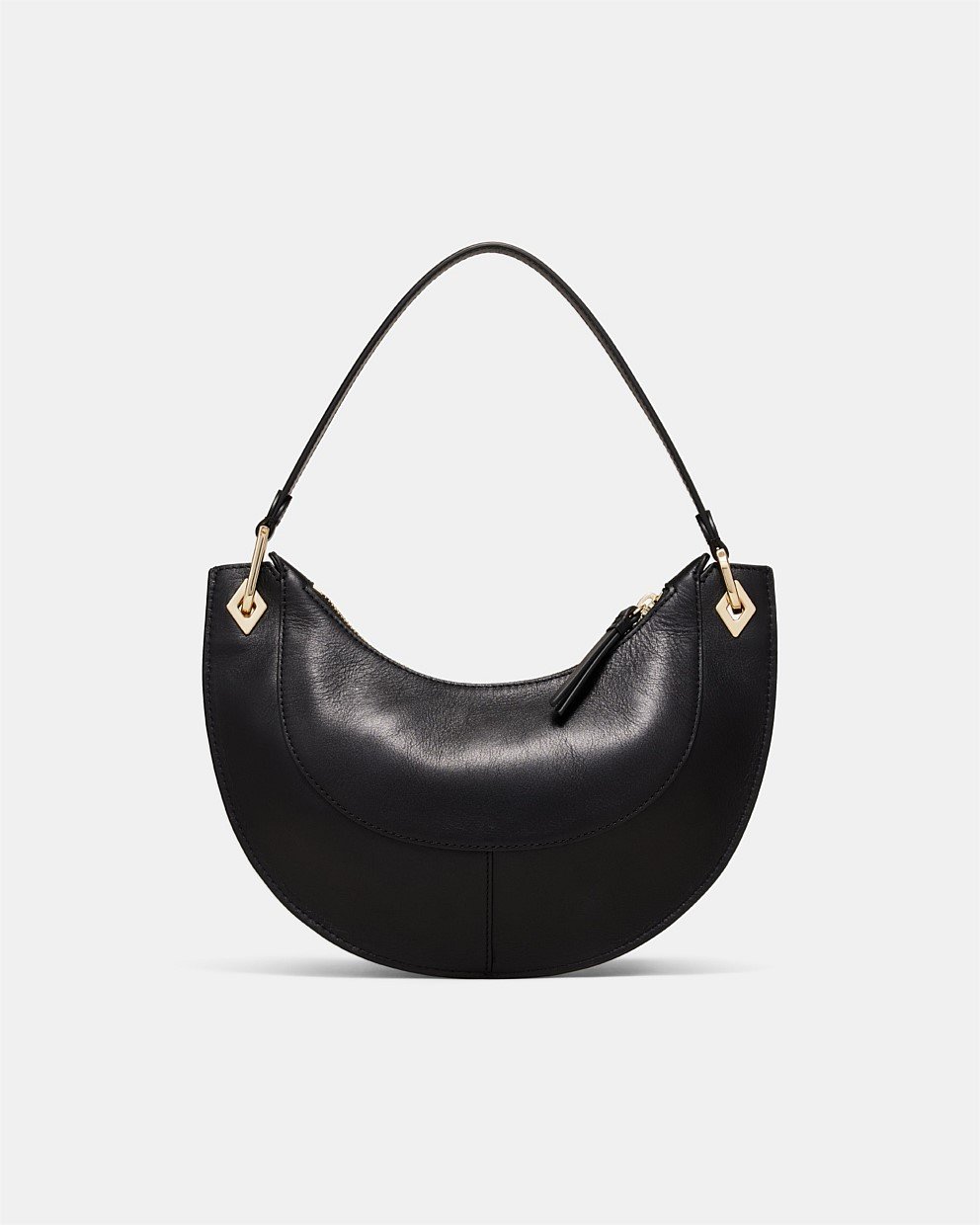 Mimco Shoulder Bag Black Drift Flapover Shoulder Bag