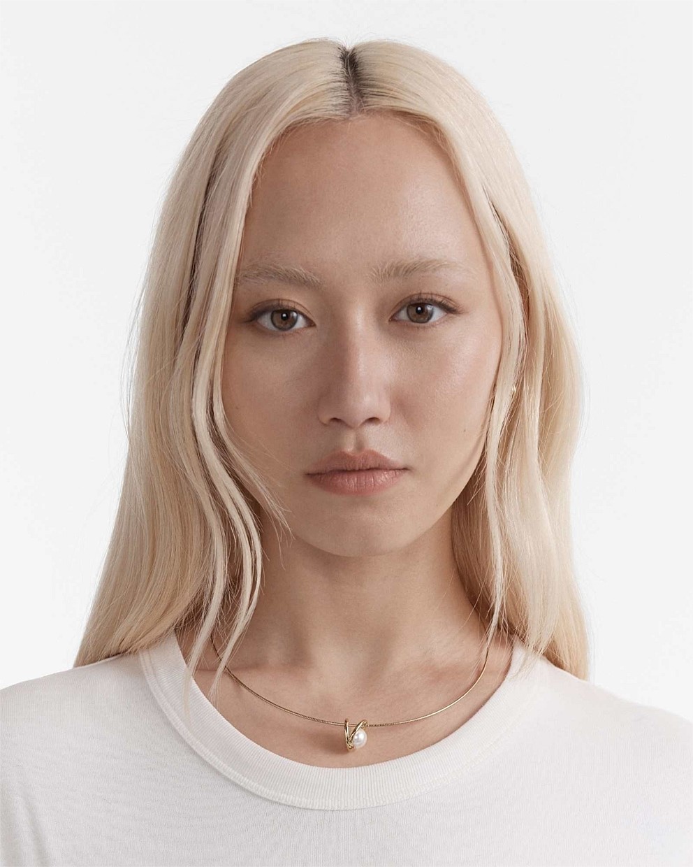 Gold Cadence Pearl Omega Choker Necklace Gold Necklaces Mimco