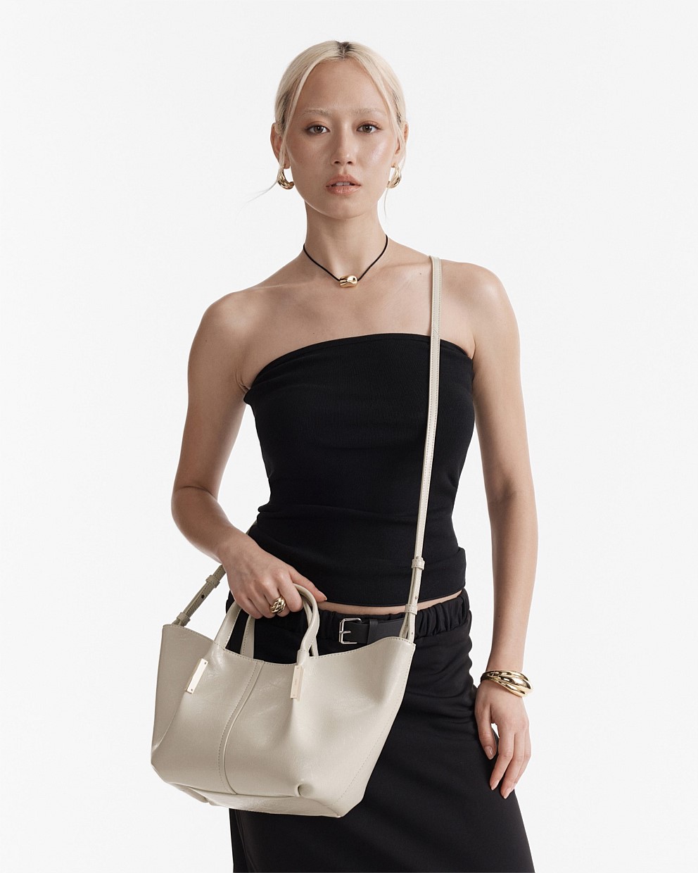 Oyster Mayara Mini Tote Bag - Tote Bags | Mimco