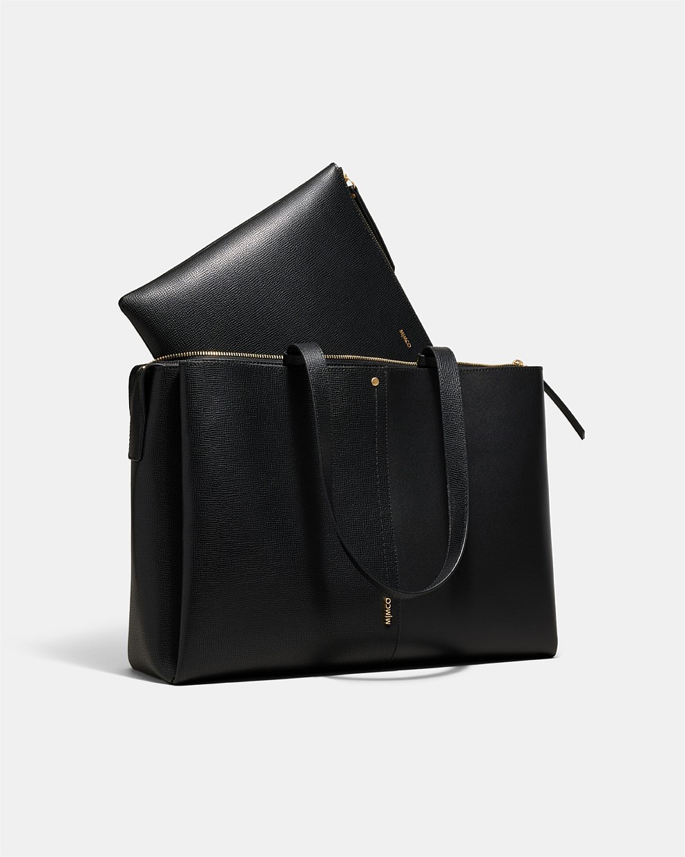 Black Brushed Lg Metro Worker Tote Bag - Bags | Mimco