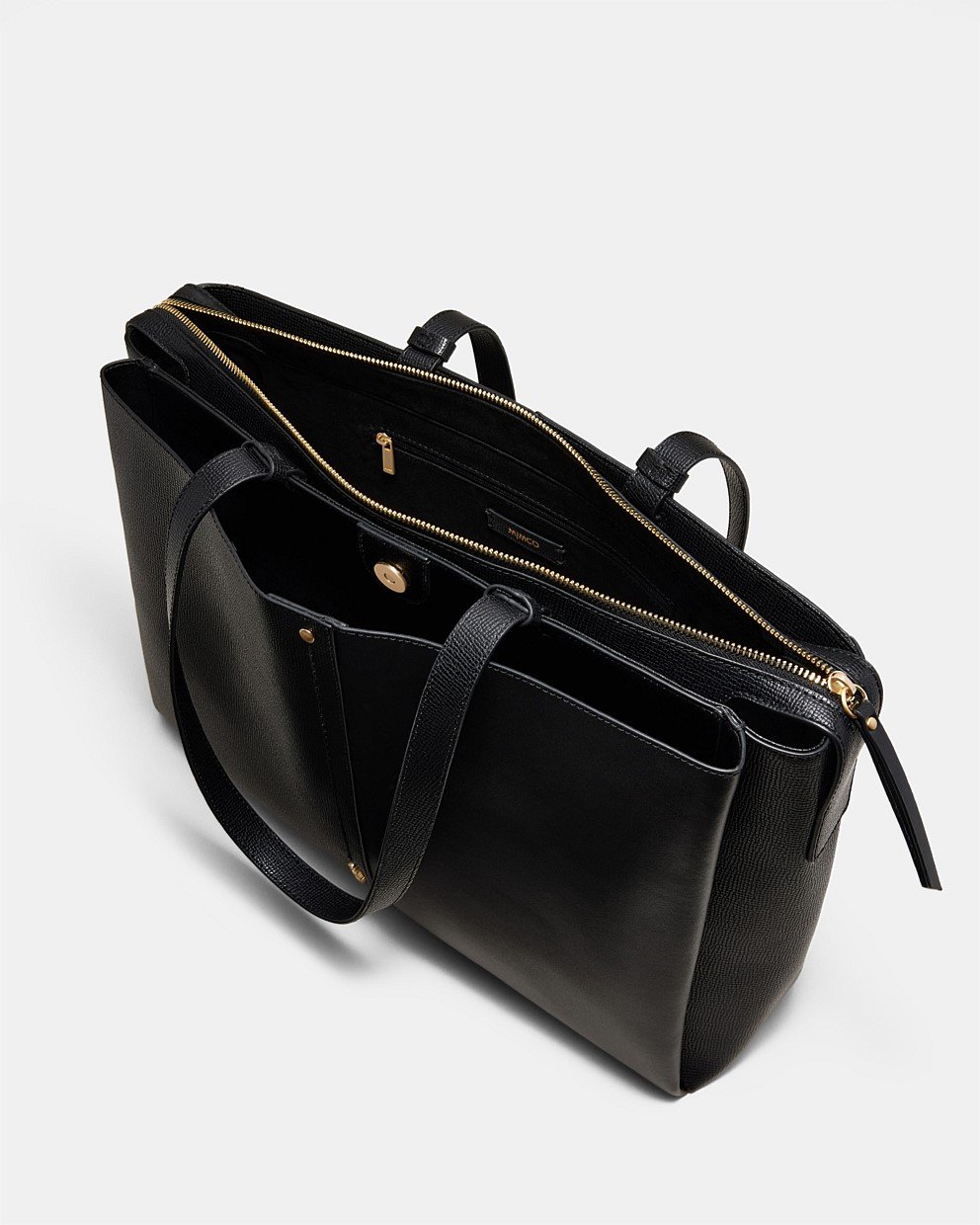 Black Brushed Lg Metro Worker Tote Bag - Bags | Mimco