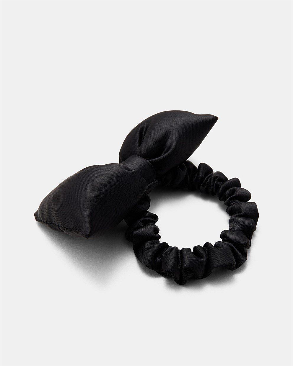 Black Just Say Bow Scrunchie Hair Accessories Mimco